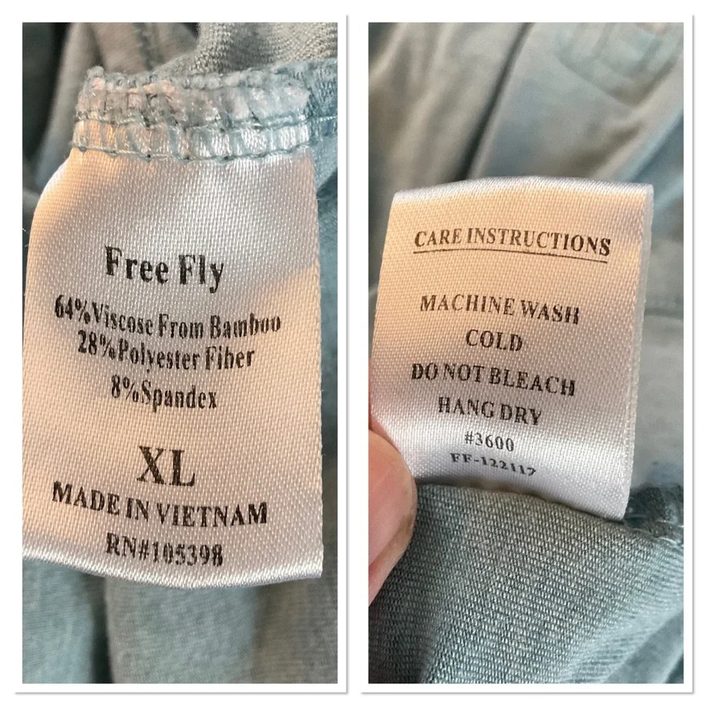 Free Fly Bamboo Performance Quarter Zip Pullover Mens XL Blue Athleisure Active